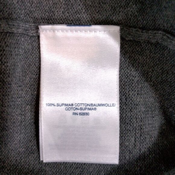 Lands’ End Sweater Vest Mens Gray Supima Cotton Knit V Neck Pullover Preppy - Picture 5 of 5